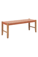 Tan Woven Leather Bench | OROA Modern Bandani | Oroatrade.com