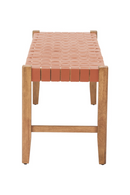 Tan Woven Leather Bench | OROA Modern Bandani | Oroatrade.com