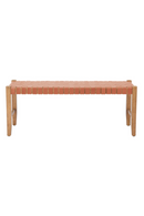 Tan Woven Leather Bench | OROA Modern Bandani | Oroatrade.com