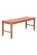 Tan Woven Leather Bench | OROA Modern Bandani | Oroatrade.com