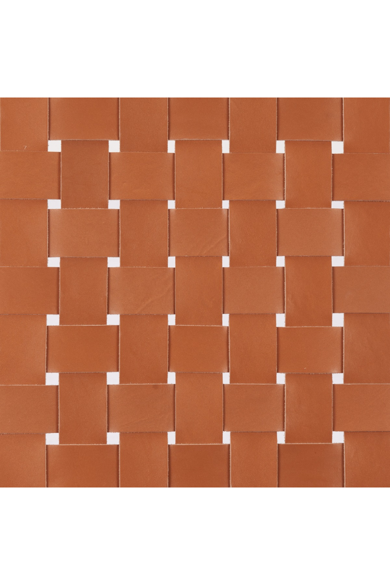 Tan Woven Leather Bench | OROA Modern Bandani | Oroatrade.com