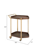 Walnut Veneer Bar Cart | OROA Modern Stela | Oroatrade.com