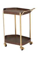 Walnut Veneer Bar Cart | OROA Modern Stela | Oroatrade.com