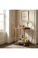 Walnut Veneer Bar Cart | OROA Modern Stela | Oroatrade.com