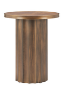 Burl Veneer Round Side Table | OROA Modern Afinato | Oroatrade.com