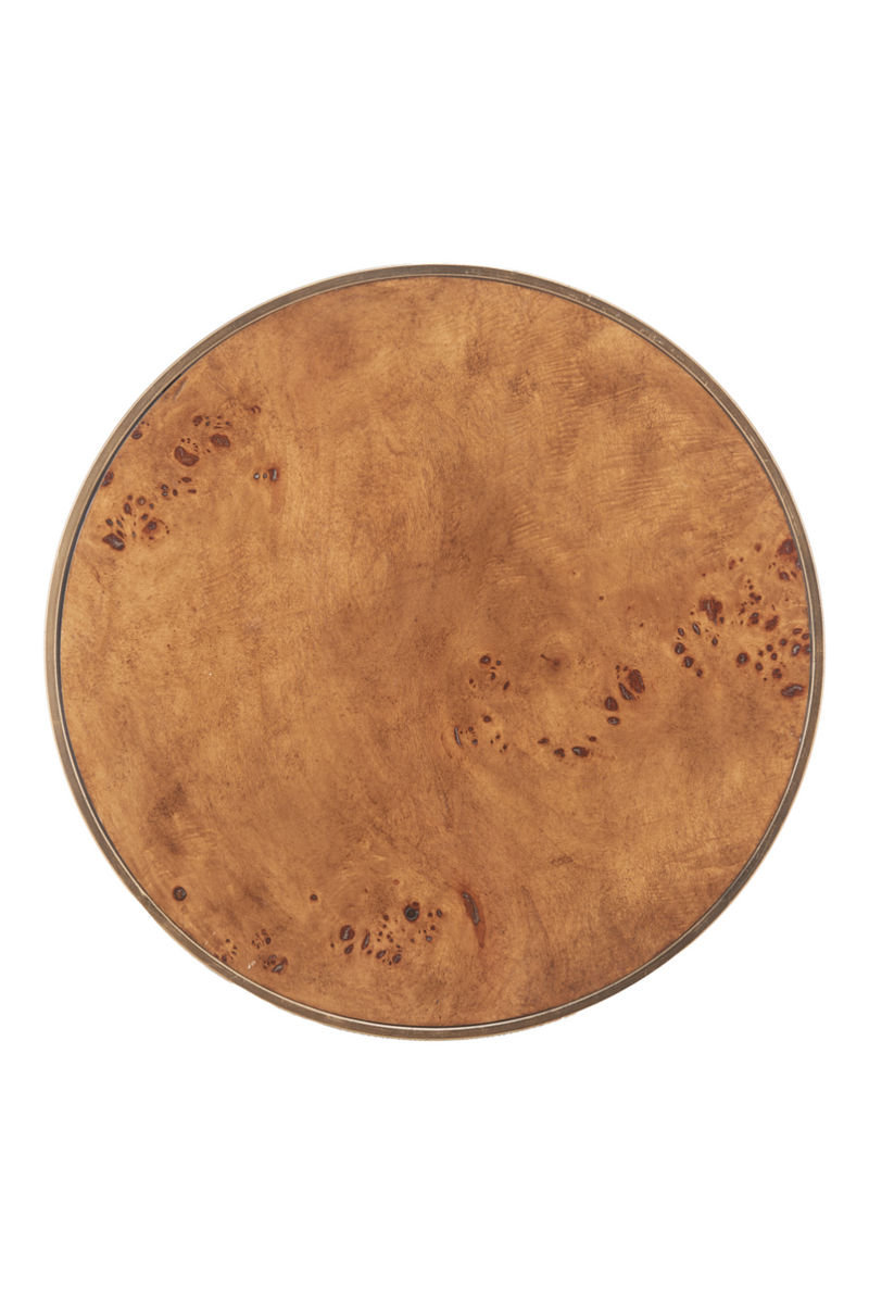 Burl Veneer Round Side Table | OROA Modern Afinato | Oroatrade.com