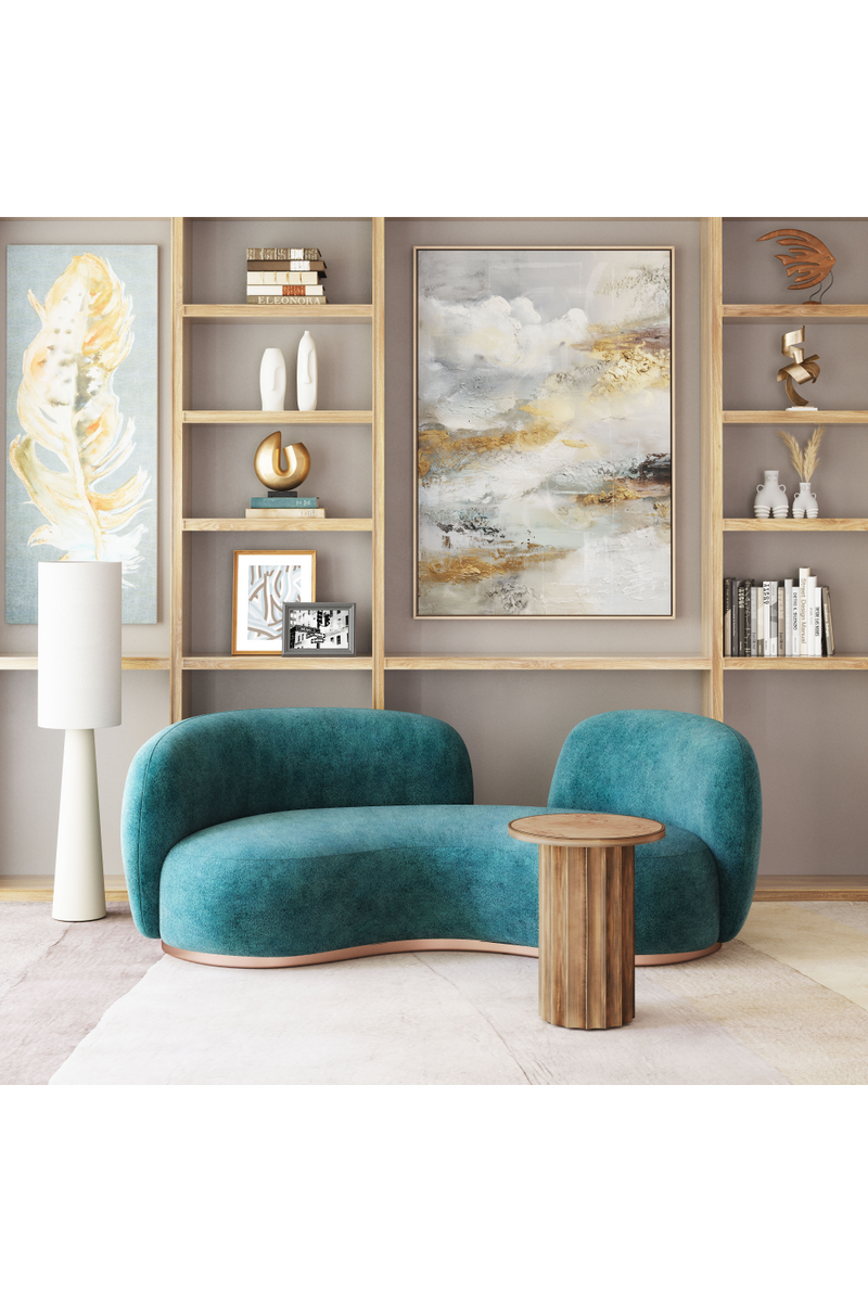 Burl Veneer Round Side Table | OROA Modern Afinato | Oroatrade.com