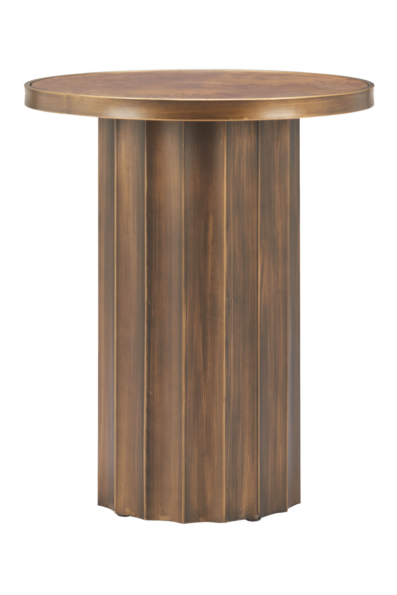 Burl Veneer Round Side Table | OROA Modern Afinato | Oroatrade.com