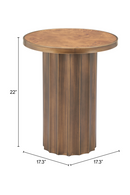 Burl Veneer Round Side Table | OROA Modern Afinato | Oroatrade.com