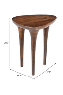 Walnut Finished Side Table | OROA Modern Spiker | Oroatrade.com