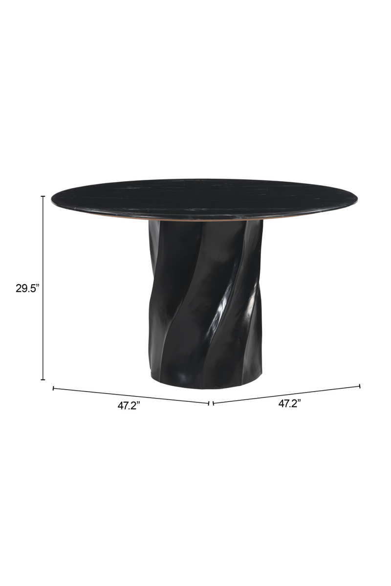 Black Mango Wood Dining Table | OROA Modern Sulco | Oroa.com