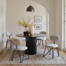 Black Mango Wood Dining Table | OROA Modern Sulco | Oroa.com