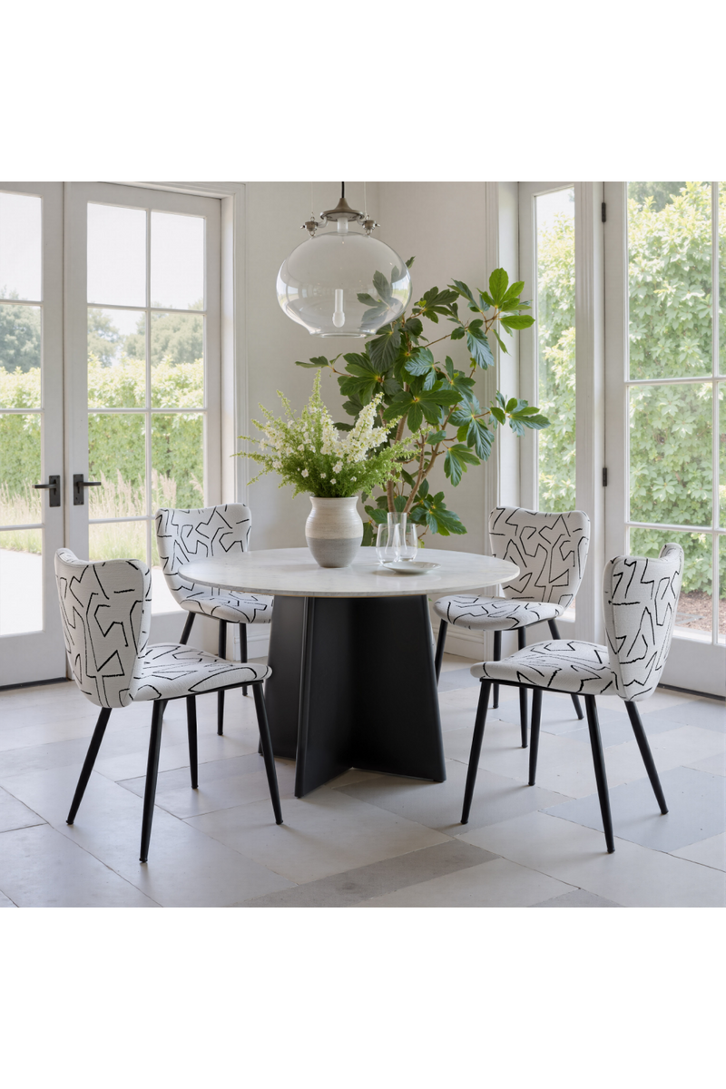 Round White Dining Table | OROA Modern Strela | Oroatrade.com
