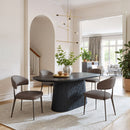 Black Mango Wood Dining Table | OROA Modern Sulco | Oroatrade.com