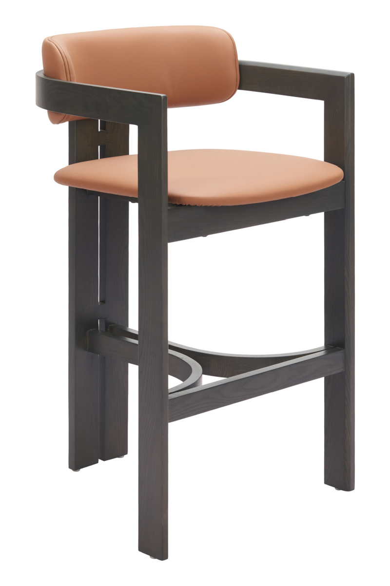 Wood Framed Brown Bar Stool | OROA Modern Shaili | Oroatrade.com