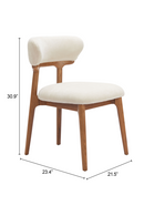 Wood Framed White Dining Chairs (2) | OROA Modern Cedar | Oroatrade.com