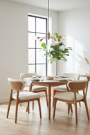 Wood Framed White Dining Chairs (2) | OROA Modern Cedar | Oroatrade.com