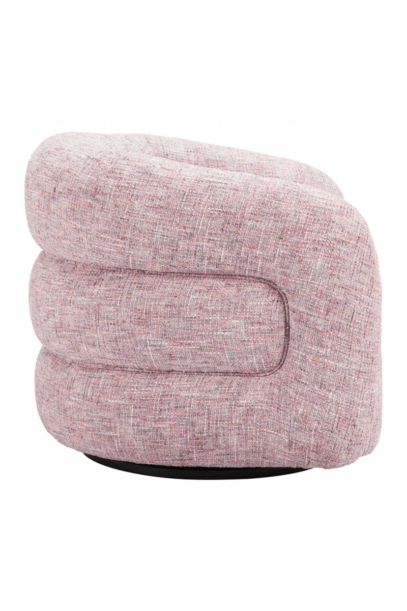 Pink Tweed Swivel Chair | OROA Modern Refine | Oroatrade.com