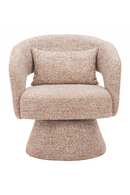 Speckled Brown Shearling Swivel Chair | OROA Modern Liva | Oroatrade.com