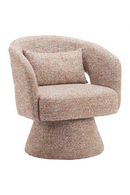 Speckled Brown Shearling Swivel Chair | OROA Modern Liva | Oroatrade.com