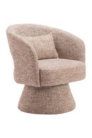 Speckled Brown Shearling Swivel Chair | OROA Modern Liva | Oroatrade.com