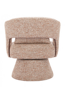 Speckled Brown Shearling Swivel Chair | OROA Modern Liva | Oroatrade.com