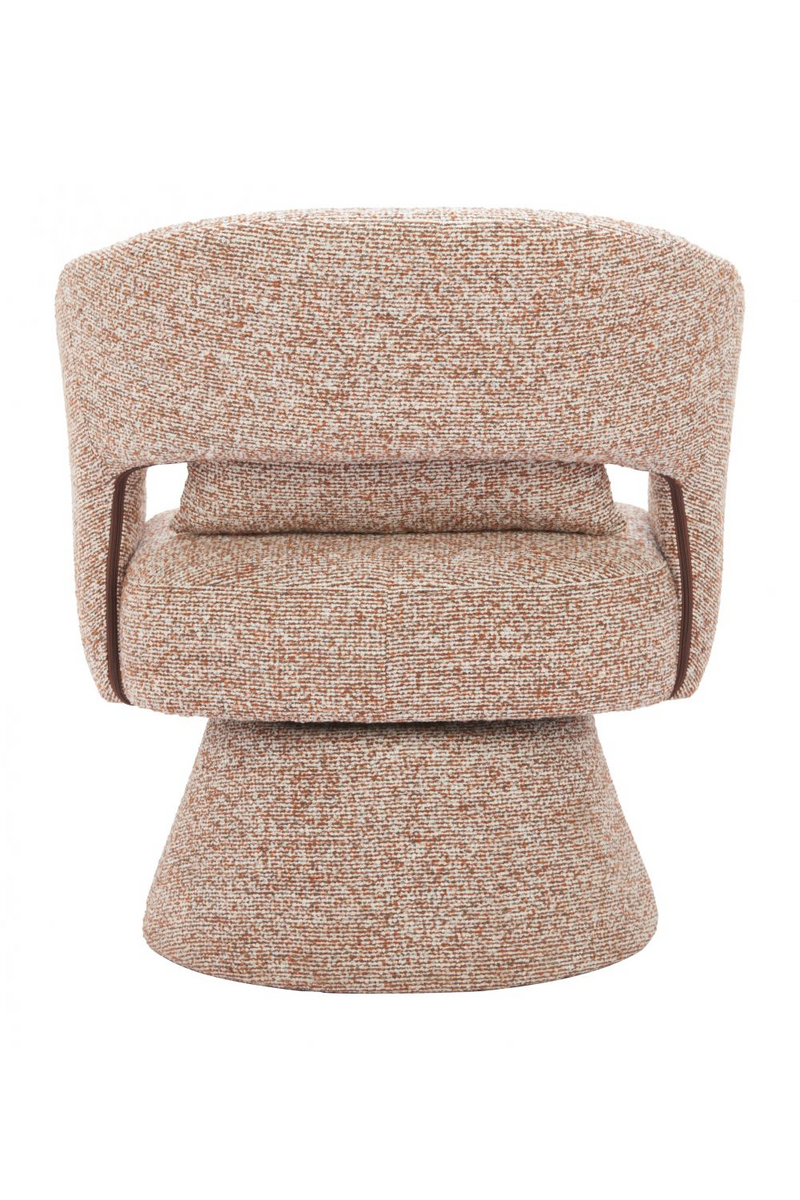 Speckled Brown Shearling Swivel Chair | OROA Modern Liva | Oroatrade.com