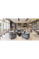 Gray Fabric Armless Dining Chairs (2) | OROA Modern Equinox | Oroatrade.com