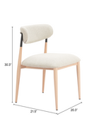 Gray Fabric Armless Dining Chairs (2) | OROA Modern Equinox | Oroatrade.com