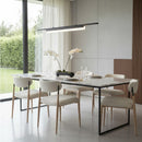 Gray Fabric Armless Dining Chairs (2) | OROA Modern Equinox | Oroatrade.com