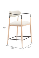 Gray Fabric Modern Counter Stool | OROA Modern Equinox | Oroatrade.com