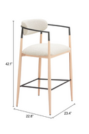 Gray Fabric Modern Bar Stool | OROA Modern Equinoxn | Oroatrade.com