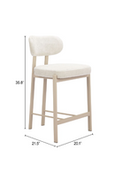 Gray Textured Weave Counter Stools (2) | OROA Modern Aurea | Oroatrade.com