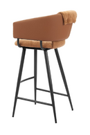 Brown Leather Bar Stools (2) | OROA Modern Juno | Oroatrade.com