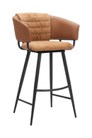 Brown Leather Bar Stools (2) | OROA Modern Juno | Oroatrade.com