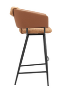 Brown Leather Bar Stools (2) | OROA Modern Juno | Oroatrade.com