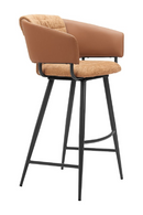 Brown Leather Bar Stools (2) | OROA Modern Juno | Oroatrade.com