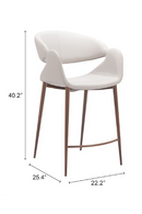 Beige Cut-Out Back Counter Stool | OROA Modern Limay | Oroatrade.com