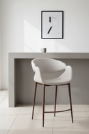 Beige Cut-Out Back Counter Stool | OROA Modern Limay