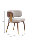 Beige Leather Dining Chair | OROA Modern Brew