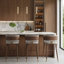 Beige Leather Bar Stool | OROA Modern Brew | Oroatrade.com