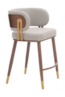 Beige Leather Counter Stool | OROA Modern Brew | Oroatrade.com