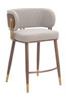 Beige Leather Counter Stool | OROA Modern Brew | Oroatrade.com
