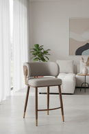 Beige Leather Counter Stool | OROA Modern Brew