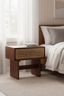 Woven Jute 1-Drawer Nightstand | OROA Modern Amaria | Oroatrade.com