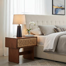 Woven Jute 1-Drawer Nightstand | OROA Modern Amaria | Oroatrade.com