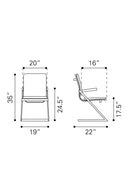 Polished Steel Office Chairs (2) | OROA Modern Plus | Oroatrade.com