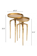 Antique Gold Accent Table Set | OROA Modern Como | Oroatrade.com