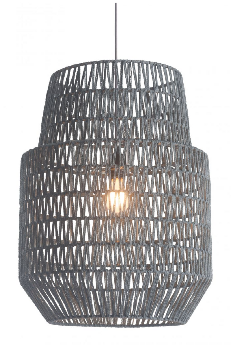 Gray Woven Pendant Lamp | OROA Modern Daydream | Italianfurniture.com
