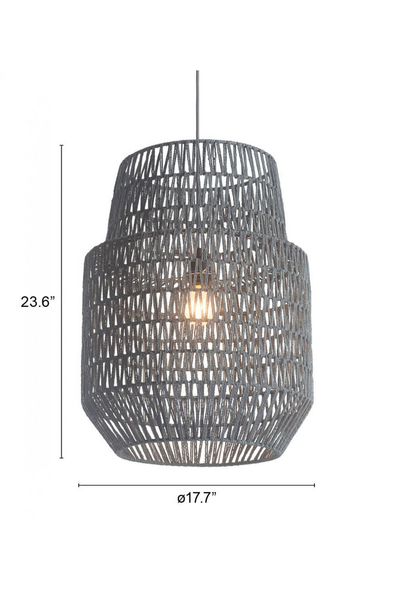 Gray Woven Pendant Lamp | OROA Modern Daydream | Italianfurniture.com